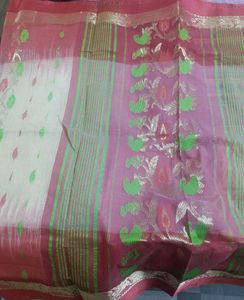 Beautiful Yellow Red Cotton Saree