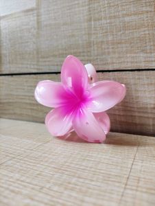 Pink Flower Hair Claw Clip