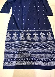 Blue  Kurti  Long.