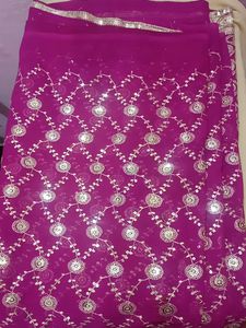 New Bridal Soft Georgette Pink Saree