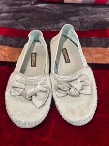 Beautifully embellished Sea green shoes