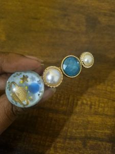 Blue Pinteresty Hair Clip