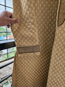 Elegant Gold Patterned Sherwani