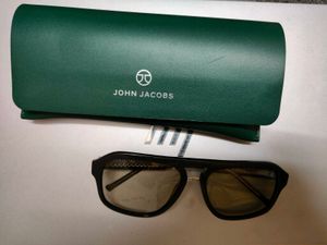 Grey Black Full Rim Square John Jacobs Sunglasses