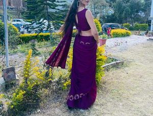 Elegant Purple Saree