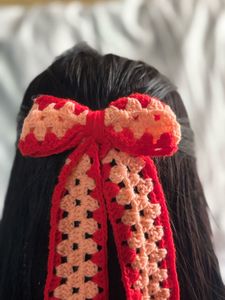 Handmade Crochet Hair Bow Clip for Girls &amp; Women –