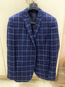 All Season Van Heusen Checkered Blue Blazer