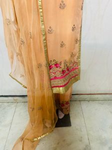 Peach Embroidered Salwar Kameez
