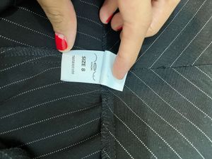 Pinstripe Flare Leg Trousers
