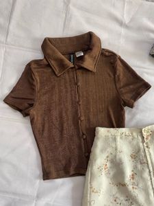 Set Of Cute Top And Skirt