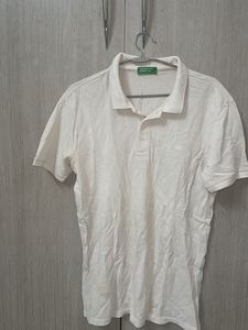 Benetton White Polo T-Shirt