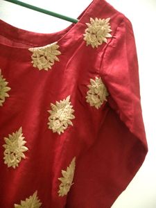 Red Colour Jodhpuri Kurti For Women
