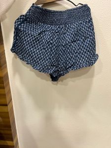 Printed Blue Casual Shorts