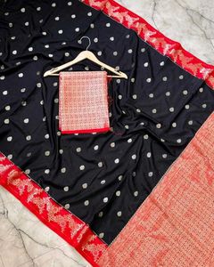 Elegant Black Banarasi Saree