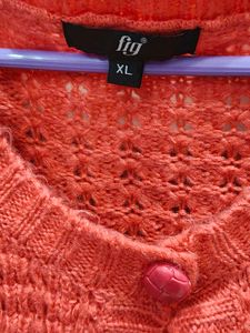 Coral Knit Cardigan