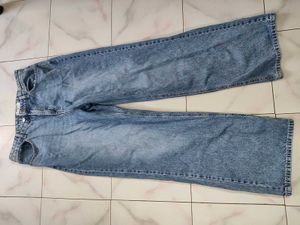 Blue Wide Leg Jeans