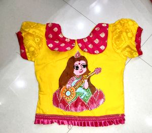 Hand-painted Lehenga Choli of Dhakai Jaamdani