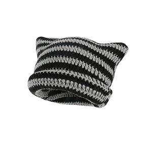 Striped Cat Ear Beanie