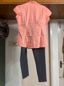 🆕 Peach Shirt &amp; Pant Suit