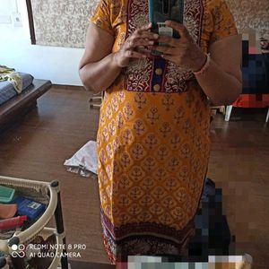 Orange & Purple Print Kurti