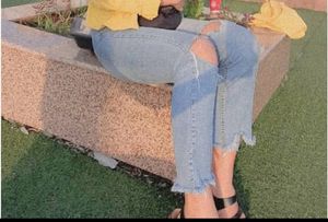 Blue Ripped Jeans.