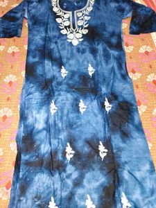 Blue Embroidered Kurta Set