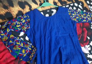 Kashmiri Embroidery Anarkali Kurti Dress Frock