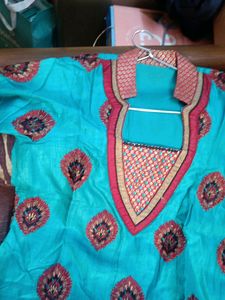Silk Kurta Having Embroidery On It