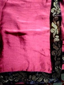 Elegant Maroon saree with Blouse