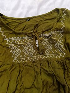 Indo Western Green Top