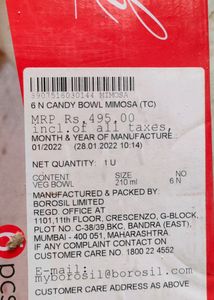 BOROSIL Larah 6 Bowl Set