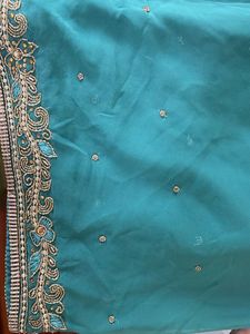 Elegant Teal Saree