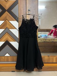 Elegant Black Skater Dress