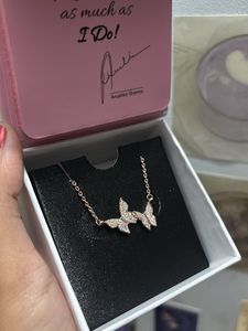 Giva Rose Gold Wavering Wings Necklace