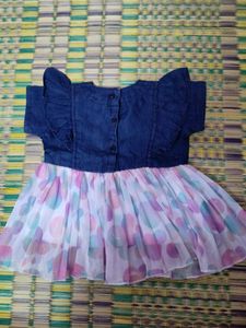 Cute Denim &amp; Tulle Dress