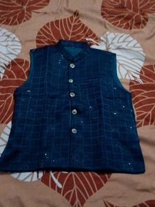 Blue Patterned Vest