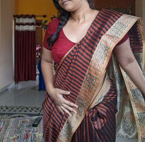 Elegant Striped Saree