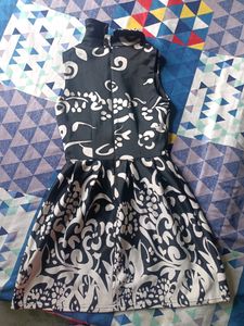 Black And White Partywear Dress