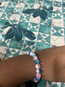 cotton candy Beaded Bracelet