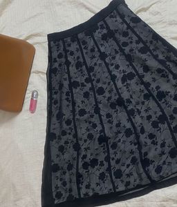 Floral Sheer Midi Skirt
