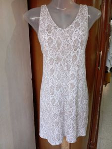 White Animal Print Dress