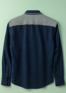 Stylish party wear  Navy Blue Shirt