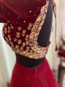 Maroon Embroidered Lehenga Choli
