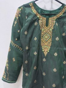Green Partywear Palazzo Set