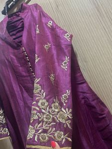 Wine A Line 3 Pc Dress