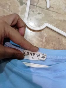 shein baby blue crop top