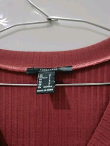 Forever 21 Rose Strips Top