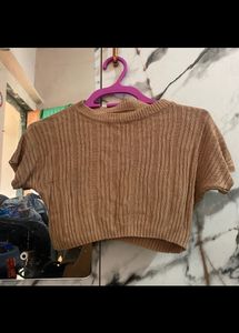 Brown Crop Top