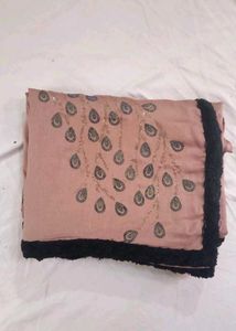 Elegant Pink Embellished Saree