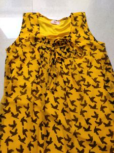 Yellow Printed Top